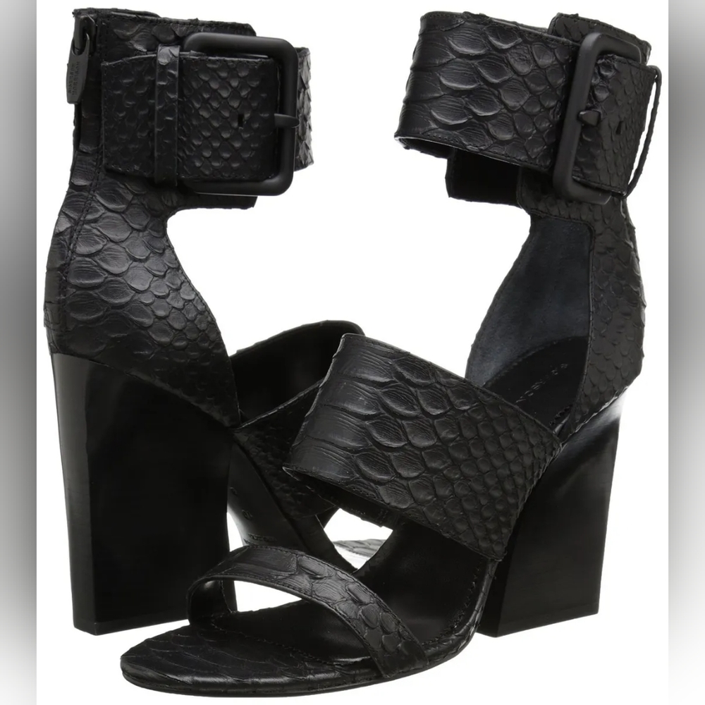 Sigerson Morrison Croc gladiator heel sandal